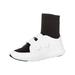 Tory Sport Womens Chevron Strap Leather High Top Sock Sneakers