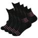 8 Pairs Mens Mid Cut Quarter Black Athletic Cotton Breathable Performance Comfort Cushion Casual Ankle Socks for Sports Running Hiking