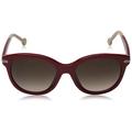 Carolina Herrera Women's Designer Round Sunglasses, Red/White & Gradient Brown