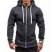 Mens WomenÂ´s Thick Zip-Up Hoodie w Sherpa Fur Winter Unisex Hooded Jacket Jumper