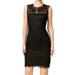 Calvin Klein NEW Black Womens Size 12 Illusion Floral Sheath Dress