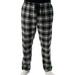 #followme Men's Flannel Pajamas - Plaid Pajama Pants for Men (Black - Plaid, XXX-Large)