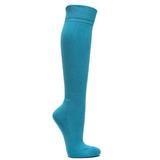 COUVER Toe, Sole & Heel Cushioned Adult/Youth Athletic Hockey, Softball, Volleyball, Lacrosse, Any Sports Knee High Socks, SKY BLUE, Large