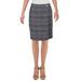 Calvin Klein Womens Plus Houndstooth Tweed Pencil Skirt