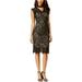 Bar Iii Womens Lace Choker A-Line Dress