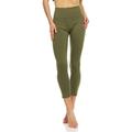 YDX juniors athleisure Cute Yoga Pants high-Rise Gym Leggings Bottoms only Solid Olive Tall Size X-Large