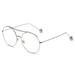 EUREKA S1016 - Unisex Round Tinted Lens Aviator Clear Glasses Balled Sunglasses - Silver/Clear