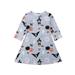 LA HIEBLA Baby Girl Long Sleeve Christmas Halloween T-Shirt Casual Dress