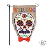 JEC Home Goods Skull Welcome 2-Sided Polyester 18" x 13" Garden Flag | 18 H x 12.5 W in | Wayfair GF30017-0