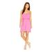 SANCTUARY Womens Pink Tie Spaghetti Strap Scoop Neck Above The Knee Fit + Flare Dress Size S