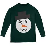 Snowman Face Ugly Christmas Sweater Forest Youth Long Sleeve T-Shirt - Youth X-Large