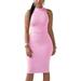 Women's Bodycon Sleeveless Midi Dress Slim Fit Party Clubwear Sundress