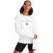 Champion Women's Athletics Powerblend Boyfriend Crew, Script Logo