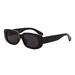 EleaEleanor Retro Small Oval Sunglasses Women Brand Designer Frame Punk Oval Sunglasses Clothing Accessories Black Gray