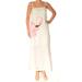 RACHEL ROY Womens Ivory Flamingo Spaghetti Strap Square Neck Maxi Shift Dress Size 6