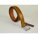 Men VALENTINI Stitched Leather Belt Classic Pin Buckle Business Dress V711 Tan