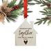 Koyal Wholesale Personalized Laser Engraved Wood Pandemic Christmas Hanging Shaped Ornament Wood in Brown | 0.5 H x 3.5 W x 3.5 D in | Wayfair