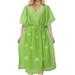 HAPPY BAY Women's Plus Size Kaftan Night Gown Swimsuit Cover Up Dress Embroidery