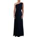 Xscape Womens Ruffle Ruched Evening Dress