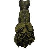 Beaded Taffeta Long Evening Gown Prom Homecoming Dress