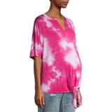 Time and Tru Maternity Dolman Tie Front Top