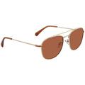 Polaroid Men's Gold Tone Aviator/Pilot Sunglasses PLD2084/G/S03YGHE57