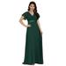 Ever-Pretty Womens Ruched Bust Cocktail Dresses for Women 09890 Dark Green US14
