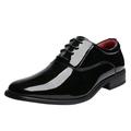 Bruno Marc Men's Classic Oxford Shoes Formal Dress Shoes Lace Up Loafer Shoes CEREMONY-05 BLACK Size 7