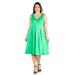 Womenâ€™s Plus Size Sleeveless Midi Fit and Flare Pocket Dress