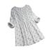 Oversized Women Casual Cotton Linen Polka Dot Long Sleeve Mini Dress Tunic Dresses Pleated Shirts Dresses Roll Up Sleeve Long Blouses
