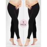 Motherhood Maternity 2Pk Under Belly Panel Leggings