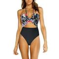 Sexy One Piece Swimsuits Women Swimwear Floral Beach Bodysuits (1 S)