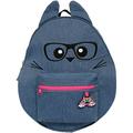 Meowgical 16 Inch Denim Backpack for Girls the Purr-fect Cat