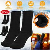 N'Polar 3 Pairs Men Warm Wool Socks Soft Cozy Winter Thermal Socks For Men Thick Heat-Trapping Moisture Wicking Socks Indoor Outdoor