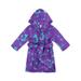 Bathrobe for Kids Little Boys Girls Toddler Hooded Bathrobe Robe ,Green Mermaid-Purple,XL(Ages 10-12)