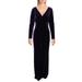 Lauren Ralph Lauren Womens Thaddia Velvet Drapey Back Formal Dress