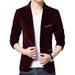 SANNEDONG Men Blazer Suits Casual Slim Fit Formal One Button Suit Jacket Tops Fit Wedding Slim Coat Casual Suit