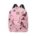 Woshilaocai Ladies Floral Backpack Travel Faux Leather Handbag Rucksack Shoulder School Bag