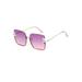 Retap New Arrival Fashion Korean Style Square Half-Frame Pearl Metal Anti-UV400 Sunglasses Women Eyewear