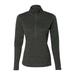 Russell Athletic B62734093 Womens Striated Quarter-Zip Pullover, Stealth - Small