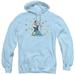 Trevco PYE762-AFTH-3 Popeye & Love Icons Adult Pull Over Hoodie, Light Blue - Large