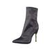 BCBG Womens 34AZ059-BLK Satin Pointed Toe Mid-Calf Fashion Boots