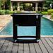 Permasteel 80-Quart Sporty Oval Patio Cooler Cart On Wheels in Black | 35.04 H x 32.1 W x 17.13 D in | Wayfair PS-207-BK