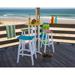 POLYWOOD® Contempo Round Dining Table Wood/Plastic/Metal in Green/White | 29 H x 24 W x 24 D in | Outdoor Dining | Wayfair RT224FWHLI