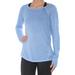 DKNY Womens Blue Long Sleeve Scoop Neck Top Size: XS