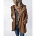 Women's Fashion Casual Spring and Autumn Jacket Hooded Jacket Grey S