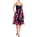 Eliza J Womens V Neck Floral Cocktail Dress