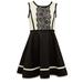 Bonnie Jean Big Girls' Lace Modern Special Occasion Black White Party Dress 4