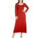 24seven Comfort Apparel Plus Size Womens Long Sleeve Maxi Dress