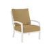 Tropitone Muirlands Patio Chair w/ Cushions in Gray/White | 39.5 H x 27.5 W x 33 D in | Wayfair 612011_SHL_Jute Weave